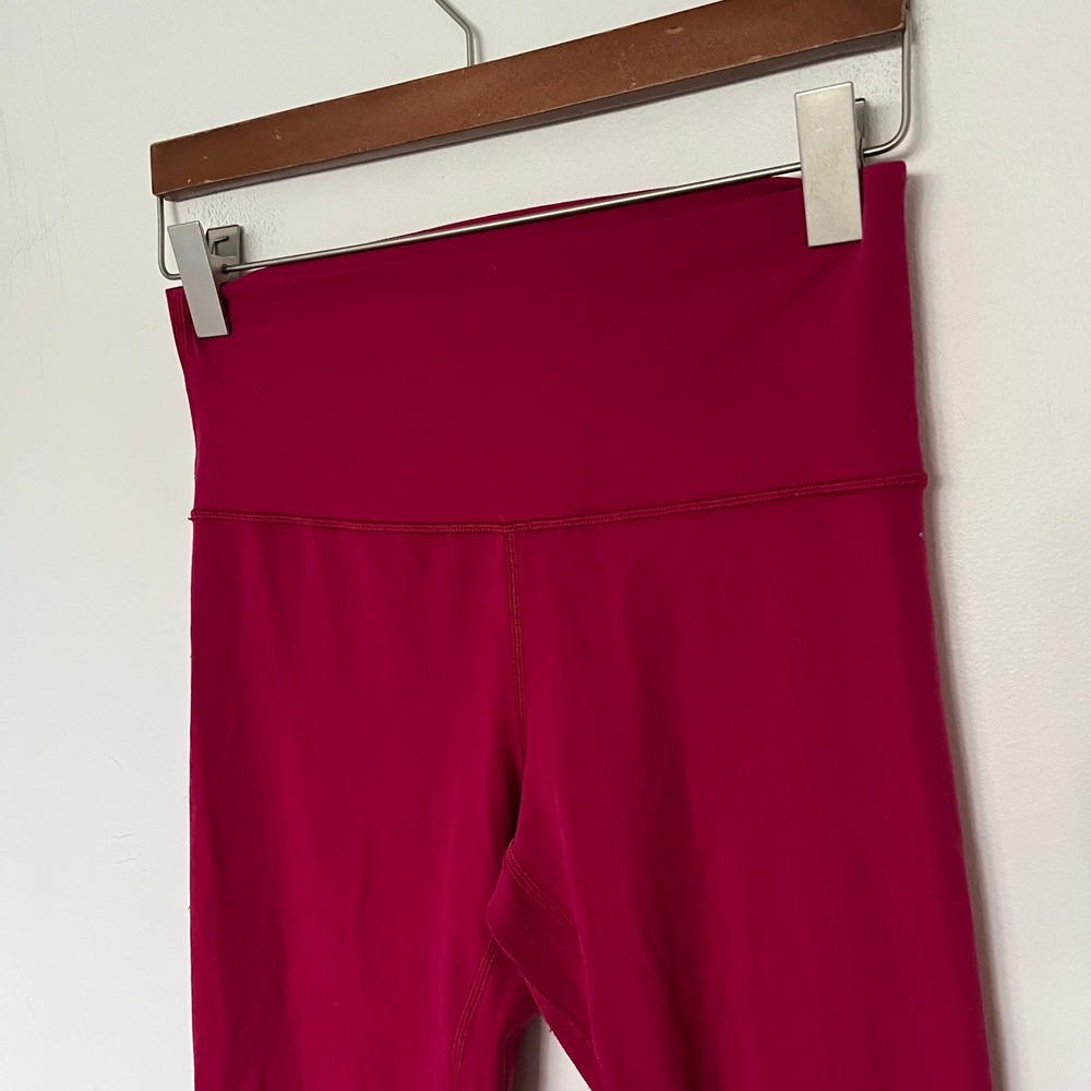 Lululemon Align High Rise Sz 8 Full Length Leggings Magenta Pink 28 Inch Inseam